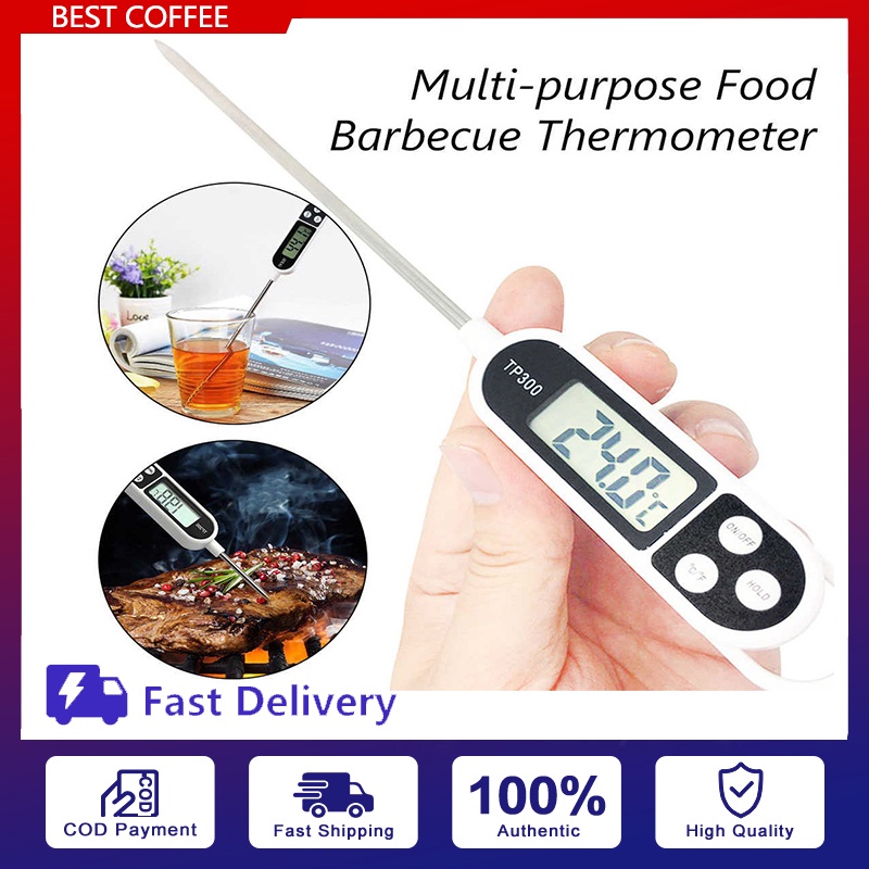 LCD Digital Food Thermometer TP300 Food Meat Baking Kitchen