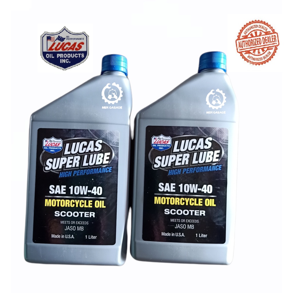 LUCAS Super Lube High Performance Motorcycle Oil SAE 10W 40 Shopee