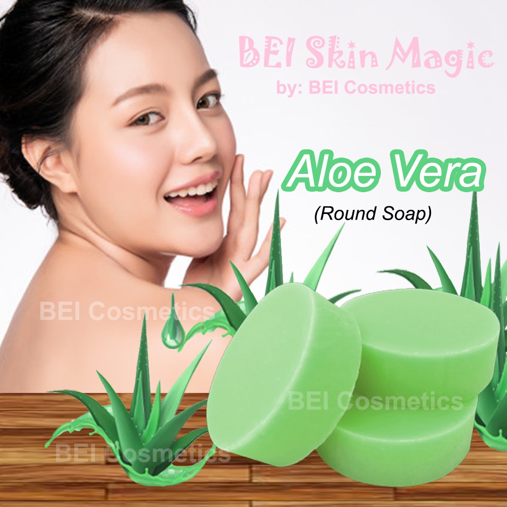 Original Pcs Korean Aloe Vera Soap With Vitamin E Whitening Round