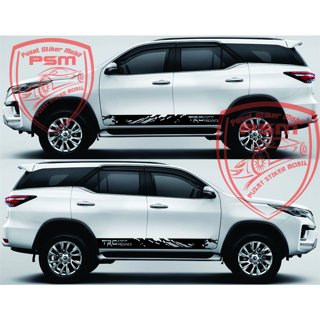 New STICKER FORTUNER STICKER Car STICKER TOYOTA FORTUNER TRD LIST Side