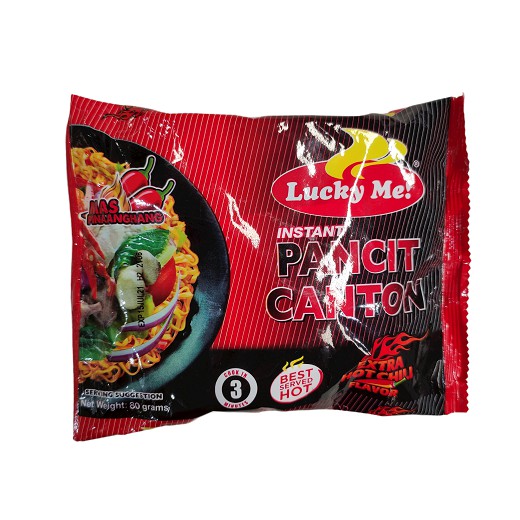 Lucky Me Instant Pancit Canton Hot Chili 75g Shopee Philippines
