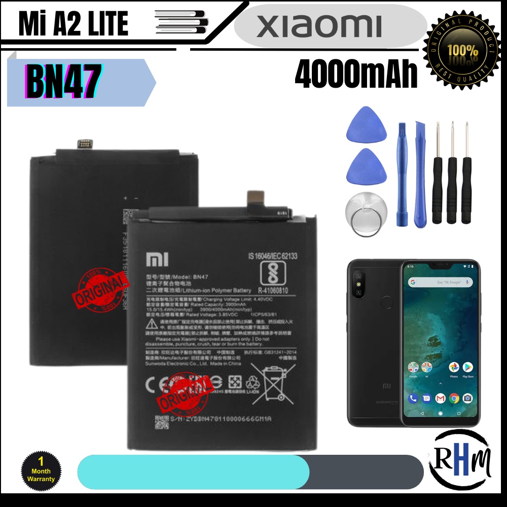 Xiaomi Redmi Pro Mi A Lite Battery Model Bn Original Lithium Ion