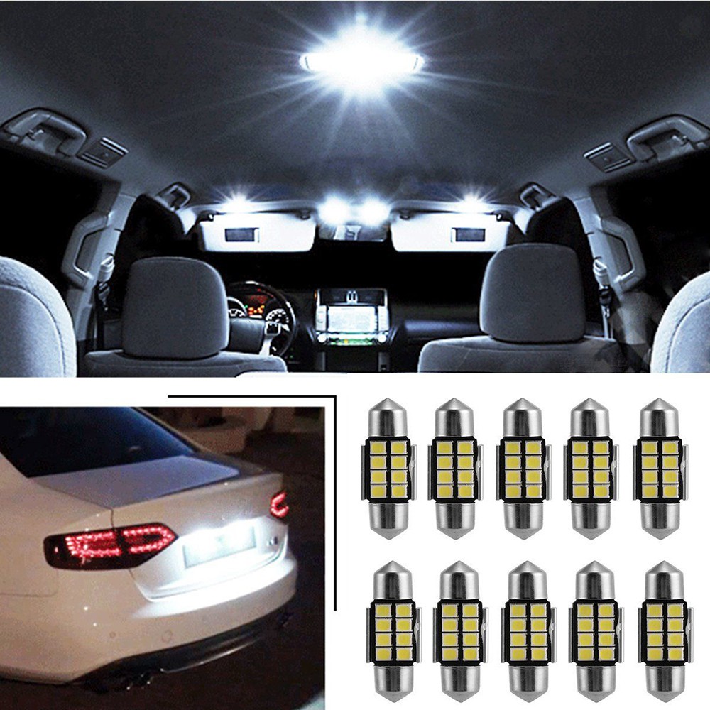 Pcs Set V White Mm Smd Led Festoon Dome Map Interior Car