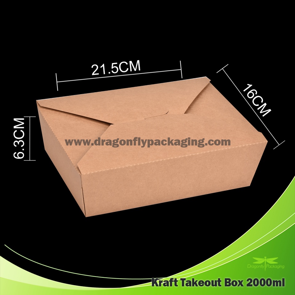 Wholesale Dragonfly Ml Kraft Paper Takeout Box Pcs Paper Food