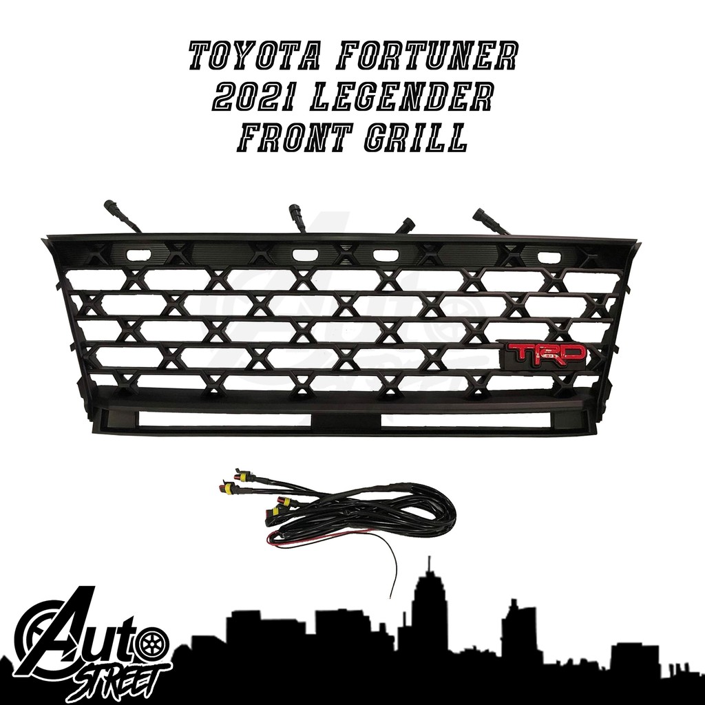 Toyota Fortuner Legender Trd Honeycomb Grill With White Led Light