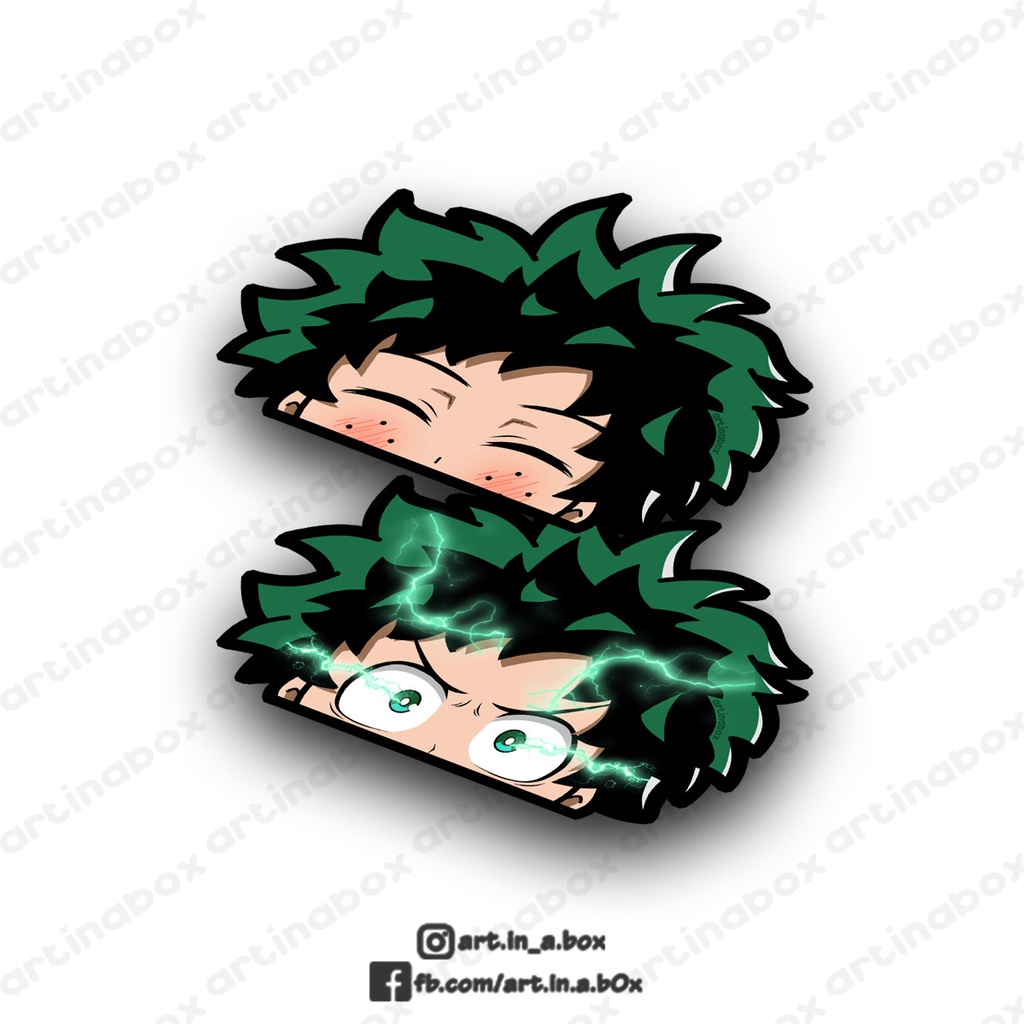 Izuku Midoriya Deku My Hero Academia Peeker Sticker Shopee