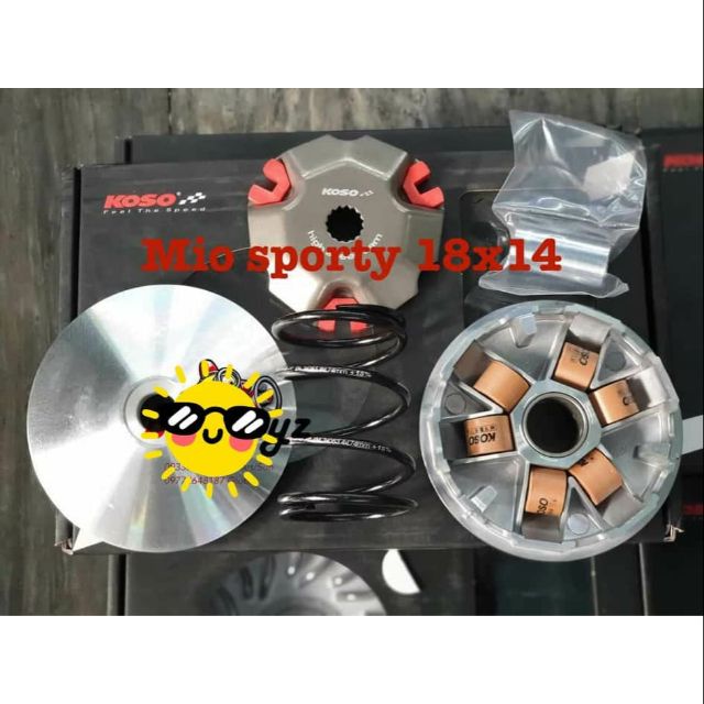 KOSO PULLEY Set For Mio Sporty 18x14 Original Made In Taiwan Shopee