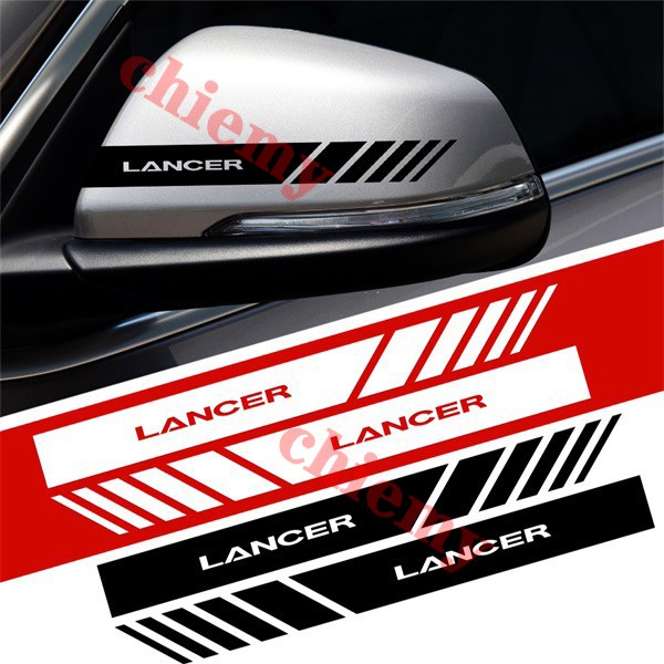 Mitsubishi Lancer Rearview Mirror Reflective Sticker Car Decal Sl