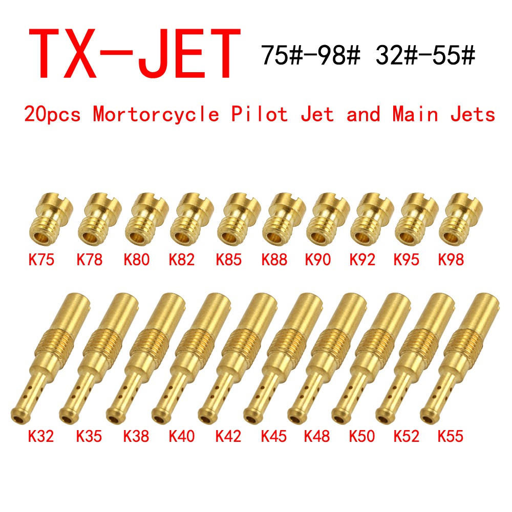 Mortorcycle Nozzle Jets 10pcs 20pcs Series Lot Carburetor Main Jet And