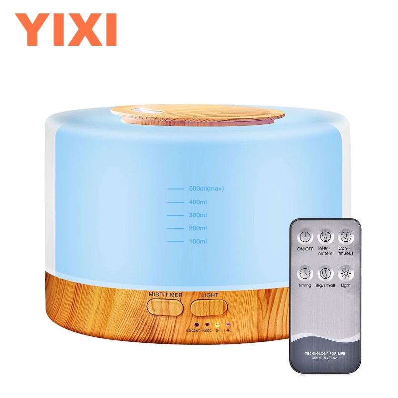 Ml Wood Grain Ultrasonic Air Humidifier With Essential Oil Diffuser