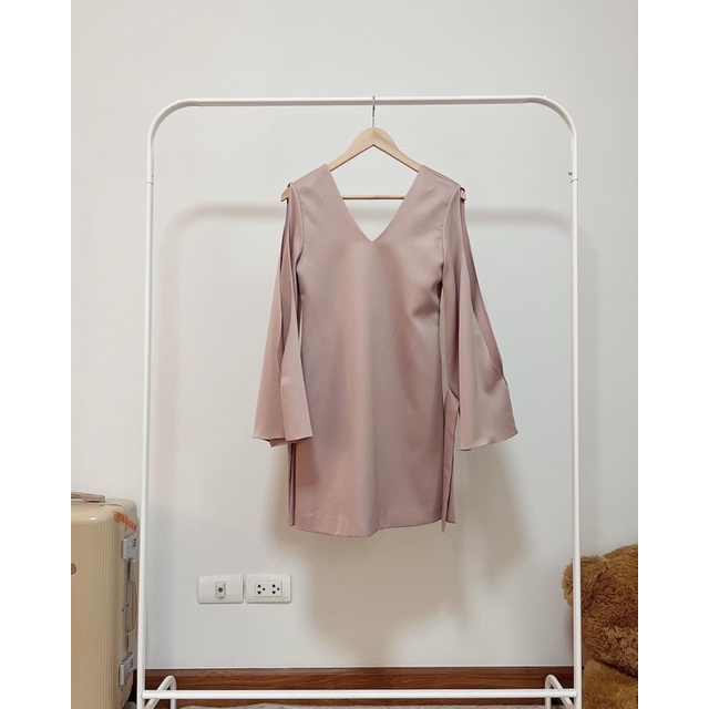 Pink Dress Nude Shrimp Paste Flash S Label Shopee Philippines