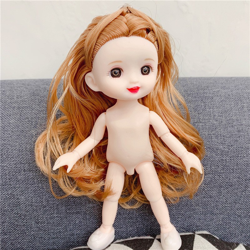 1 12 13 Movable Jointed Dolls Toys Mini 16cm BJD Baby Girl Doll Naked