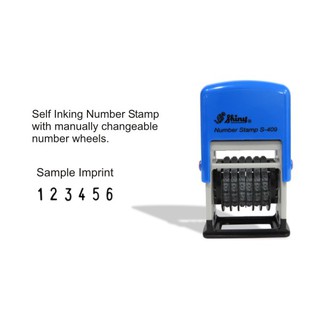 Shiny Numbering Stamp 6 Digit 3mm 4mm S 309 S 409 Self Ink