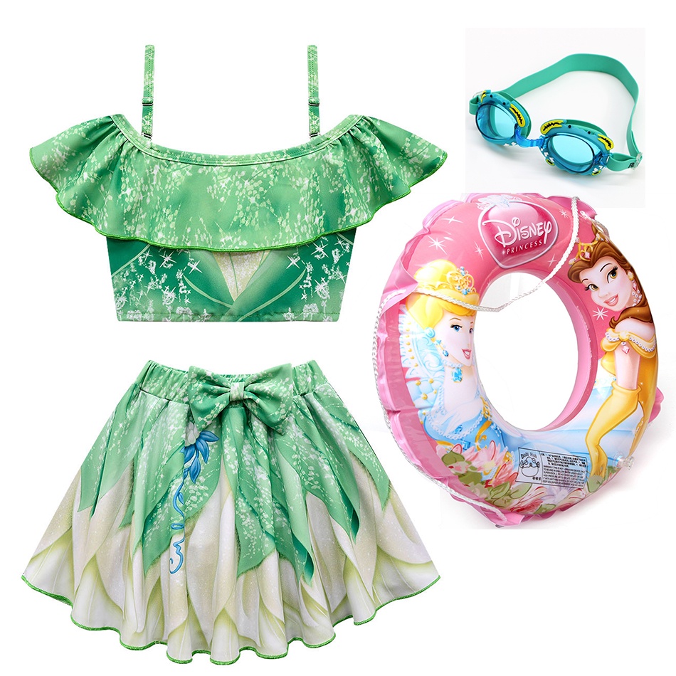Disney Encanto Snow White Swimsuit Lifebuoy Goggles Bikini Two