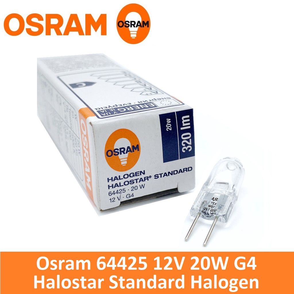 Osram 64425 20w 12v G4 Halostar Standard Halogen Lamp Peanut Bulb