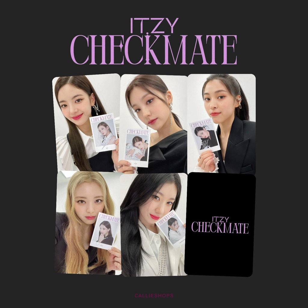 Photocard Checkmate Itzy Buttonscarves Lia Chaeryeong Yuna Ryujin