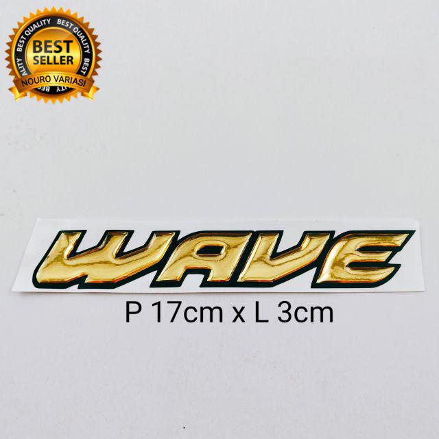 Emblem Embossed D Logo Wave Crome Gold Best Quality Ter Shopee