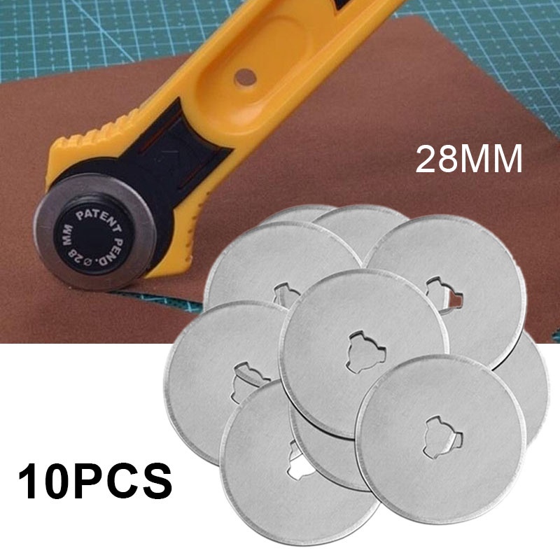 10pcs 28mm Circular Cutting Rotary Cutter Refill Blades Sewing Quilting