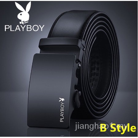 Playboy Men Leather Automatic Buckle Waist Belt Tali Pinggang Lgh