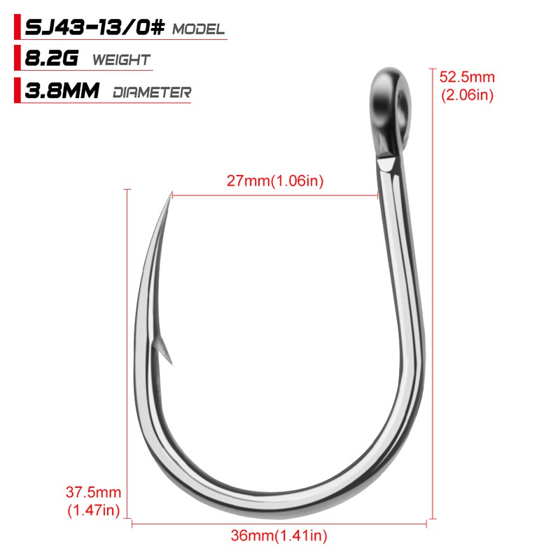 Pro Beros Pcs Sea Fishing Jig Hook Stainless Steel Fishing Hook