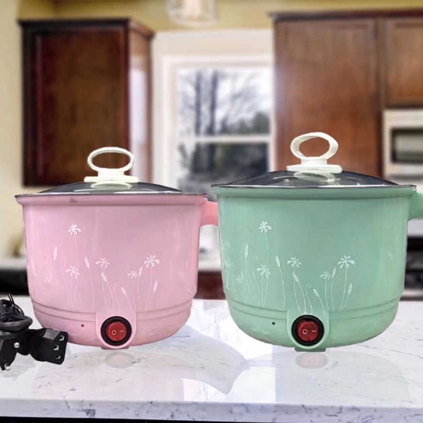 AKT Kitchen Mini Multifunction Electric Hot Pot Cooker Stainless Steel