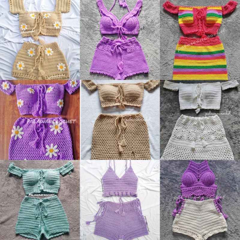 Crochet Bikini Coordinates Shopee Philippines
