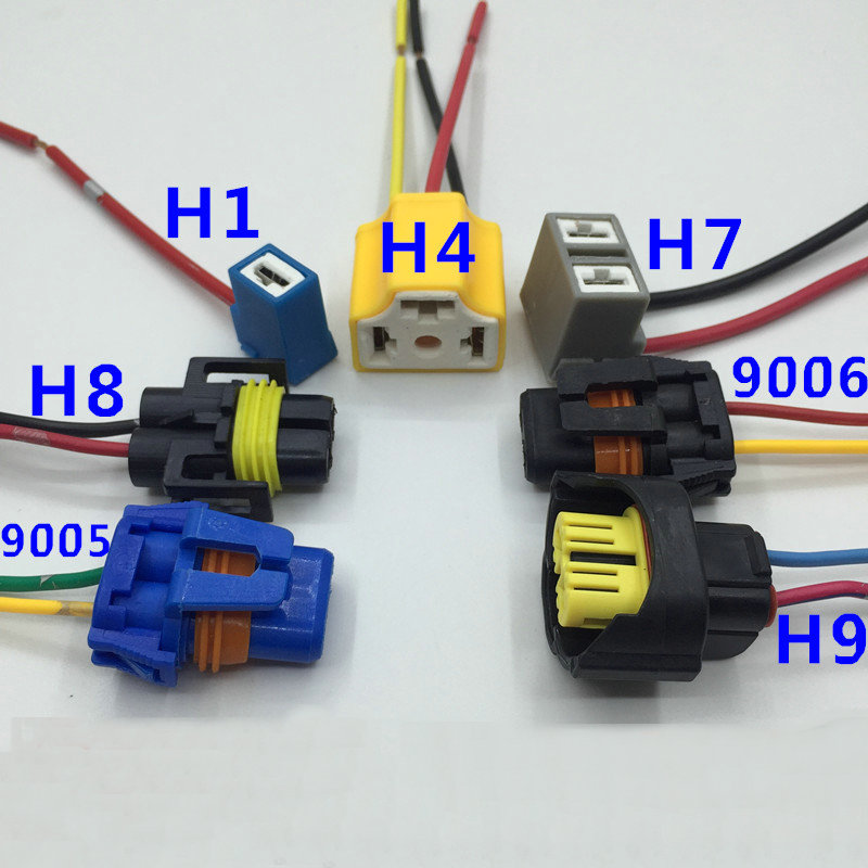 Pcs Car Adapter Ceramic Headlight Connector H H H H Hb Hb