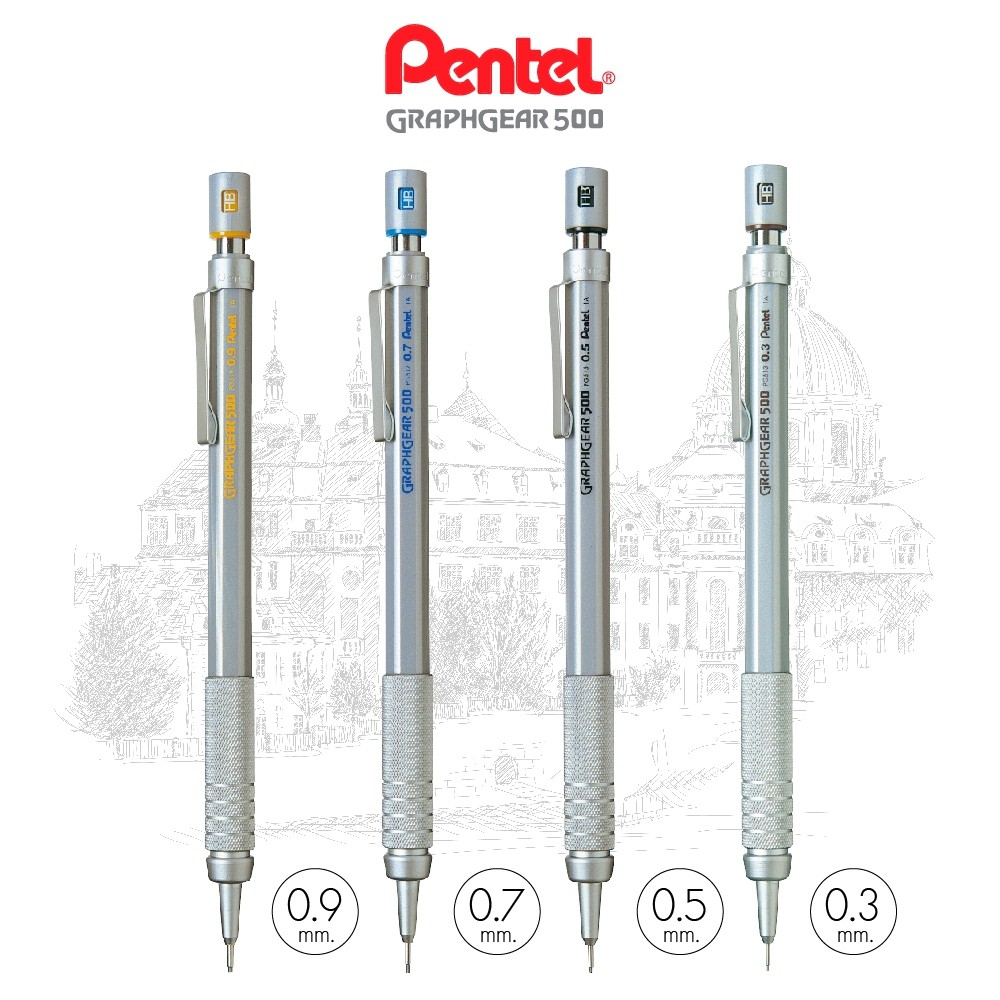 Pentel Mechanical Pencil Graphgear Stick Steel