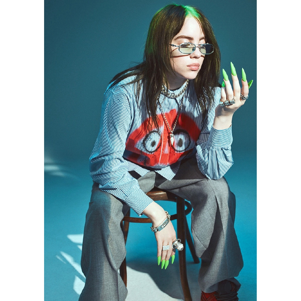 Singer Star Billie Eilish Poster White Coated Paper Art Wallpaper Home