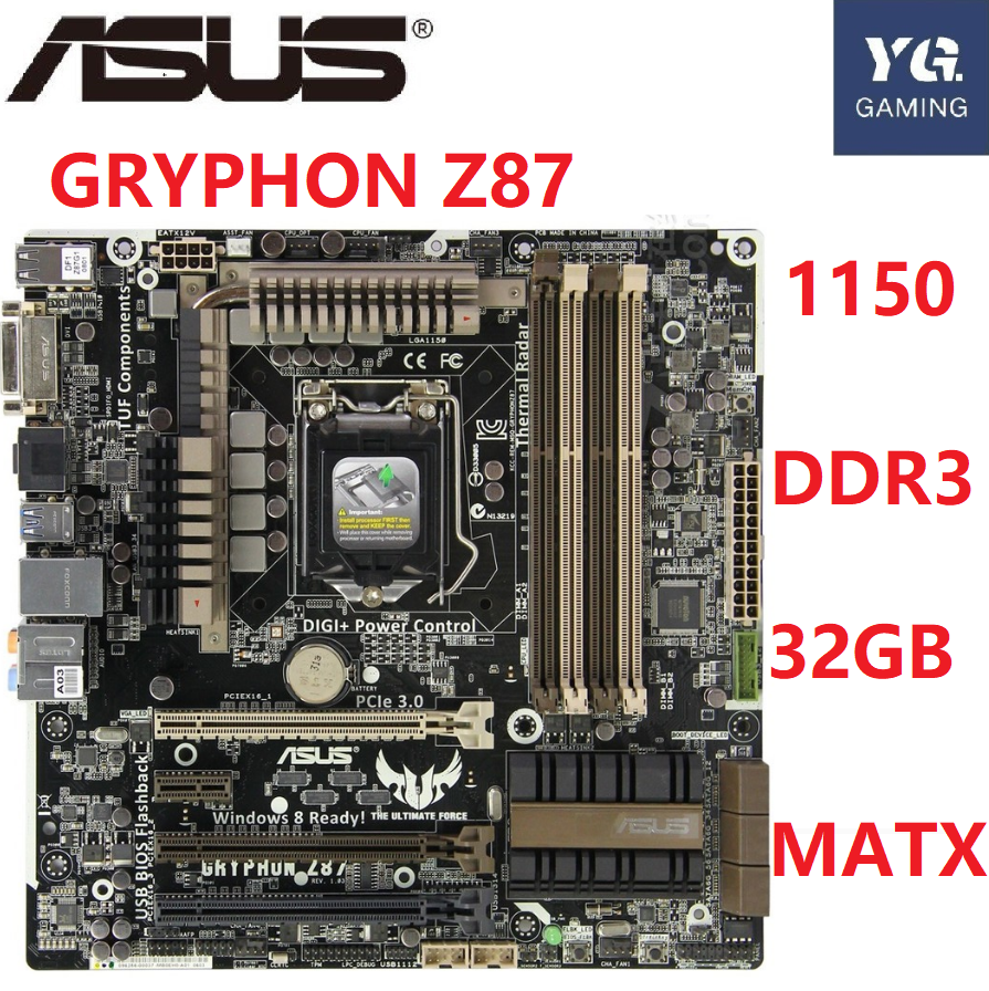 Desktop Motherboard Asus Gryphon Z Socket Lga I I I Ddr Gb