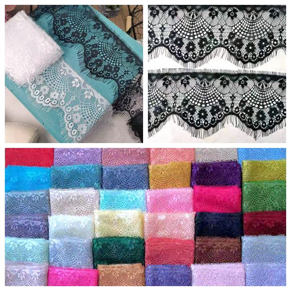 Meters Lot Cm Width Eyelashes Lace Trim Flower Unilateral Wave Lace