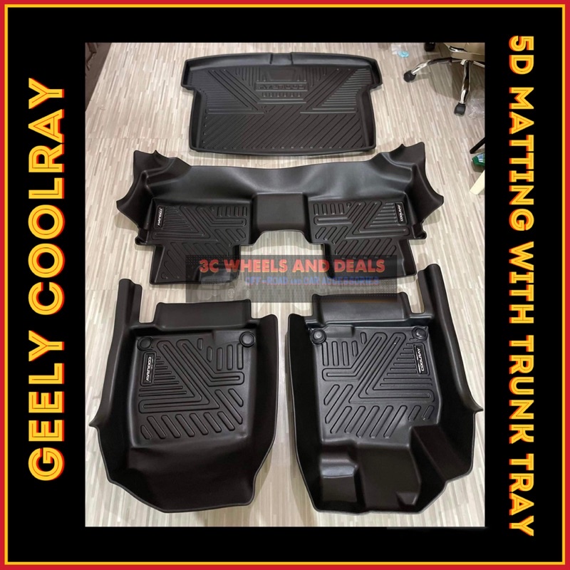 GEELY COOLRAY 5D DEEP DISH MATTING WITH TRUNK TRAY Shopee Philippines