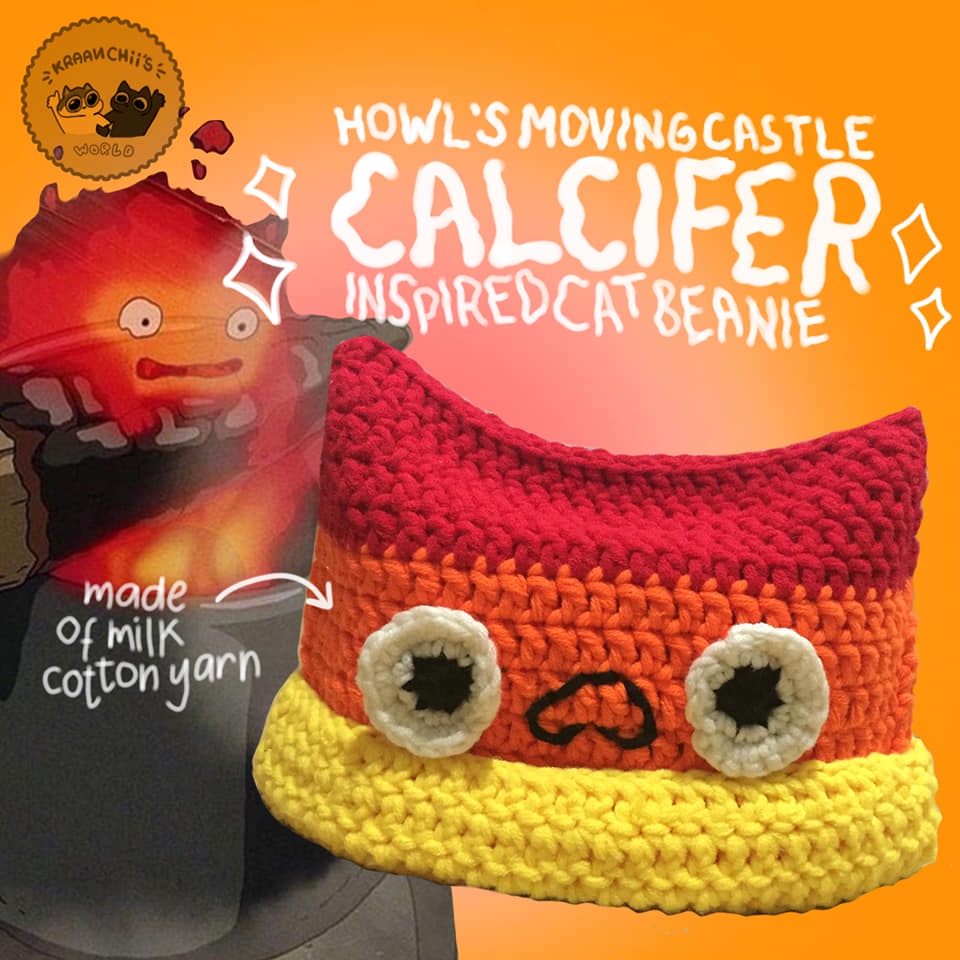 Howl S Moving Castle Calcifer Studio Ghibli Inspired Crochet Square