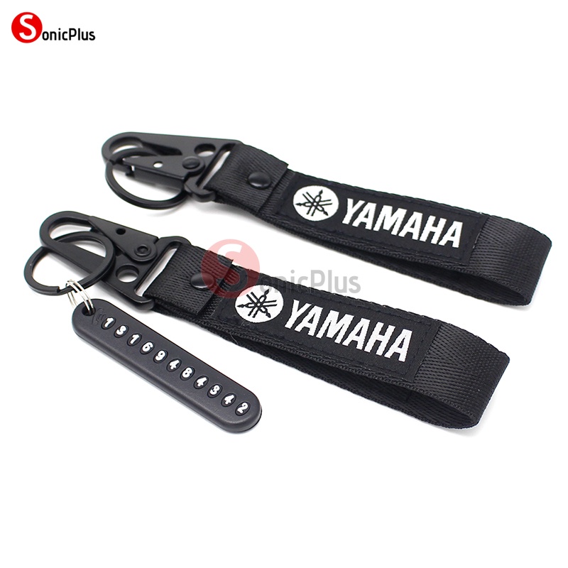 Motorcycle Keychain Embroidery Strap Tag Key Ring Keyring For Yamaha