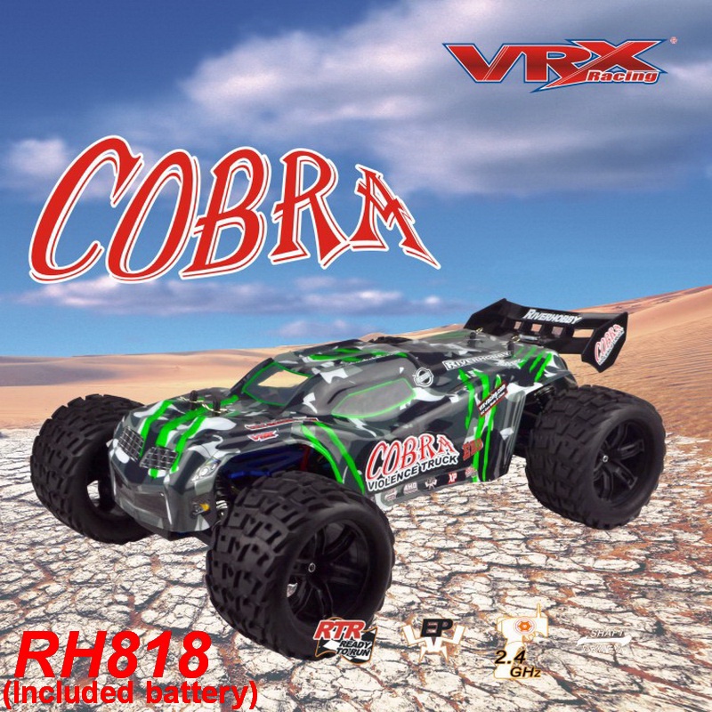 VRX Racing RH818 Cobra 1 8 Scale 4WD Electric Rc Truck RTR W 60A