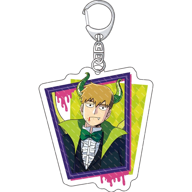 Yb Mob Psycho Keychain Anime Keyring Acrylic Cute Bag Pendant