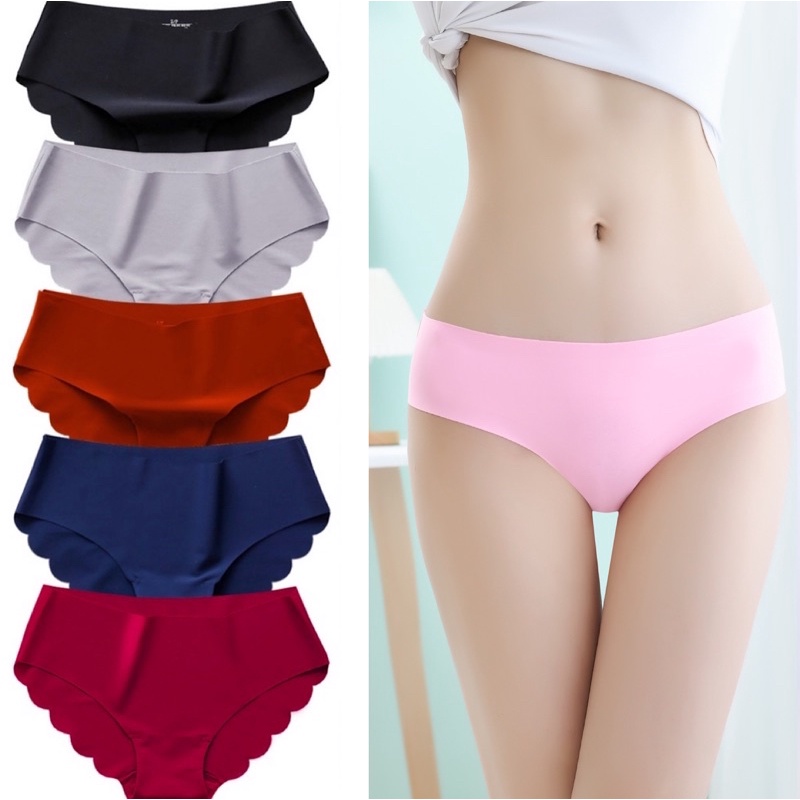 LSJ Women Ice Silk Seamless Sexy Lingerie Panty Panties Shopee