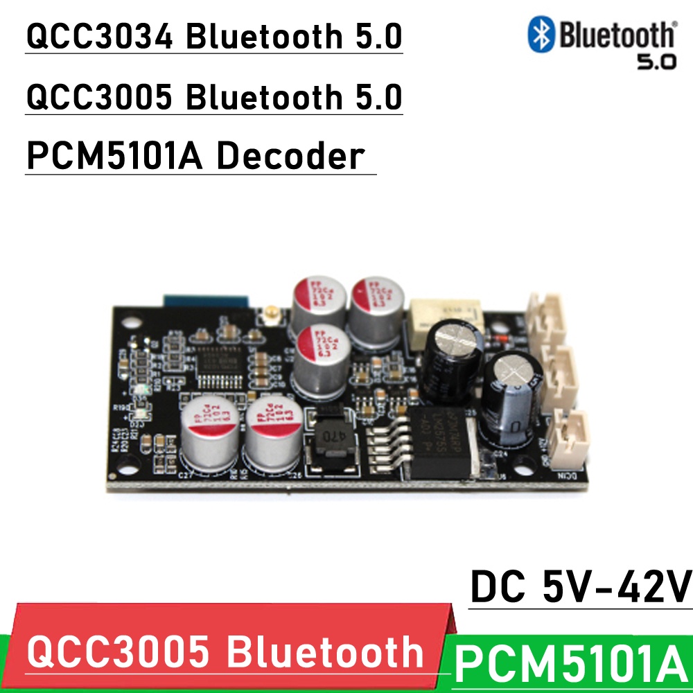 QCC3005 QCC3034 Bluetooth 5 0 Receiver DAC Decoder Board Lossless