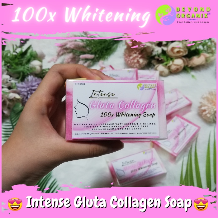 Intense Gluta Collagen 100x Whitening Soap Skin Whitening Soap Dark