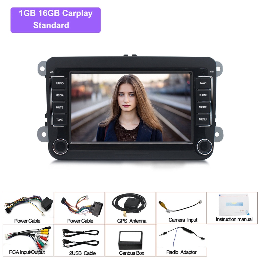 Ekleva 7 Inch Android 2 Din Car Radio Stereo Fm Rds Bluetooth Wi Fi Gps