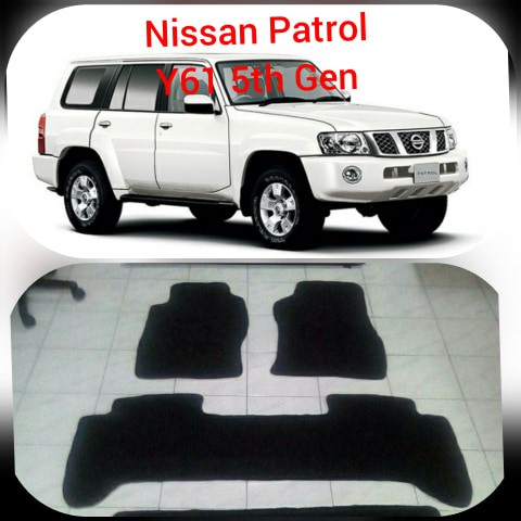 Nissan Patrol Y61 5th Gen Nomad Rubber Car Mat With Piping 1st And 2nd