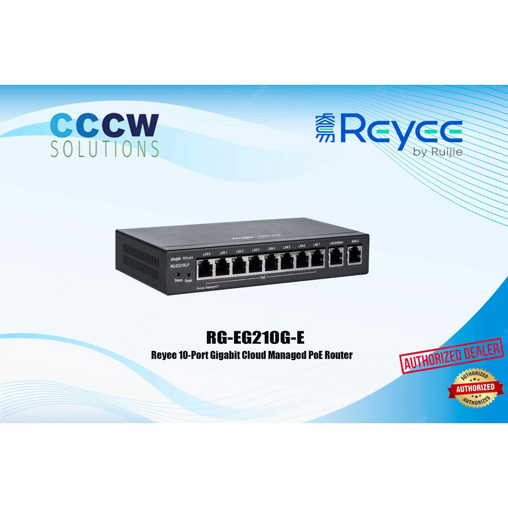 Ruijie Reyee Rg Eg G E Port Gigabit Cloud Managed Poe Router