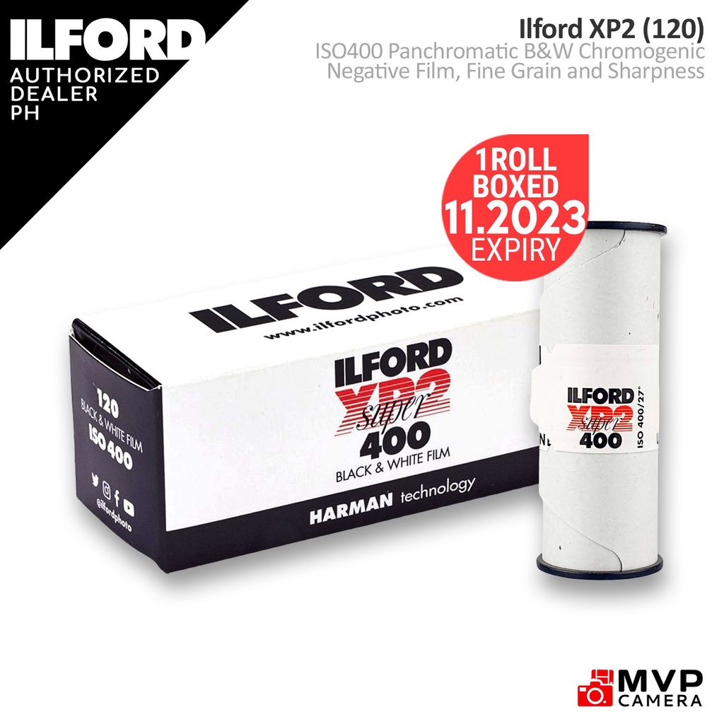 ILFORD XP2 Super 120 Format Black And White Negative Film ISO 400 C41