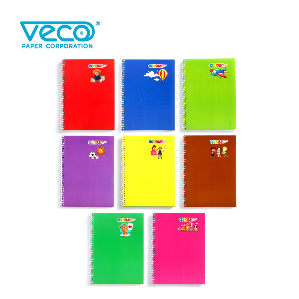 Veco Colour Notes Color Coding Notebook W Plastic Cover Composition