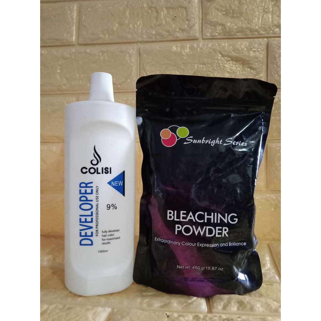 Set Sunbright Series Bleaching Powder G And Colisi Developer