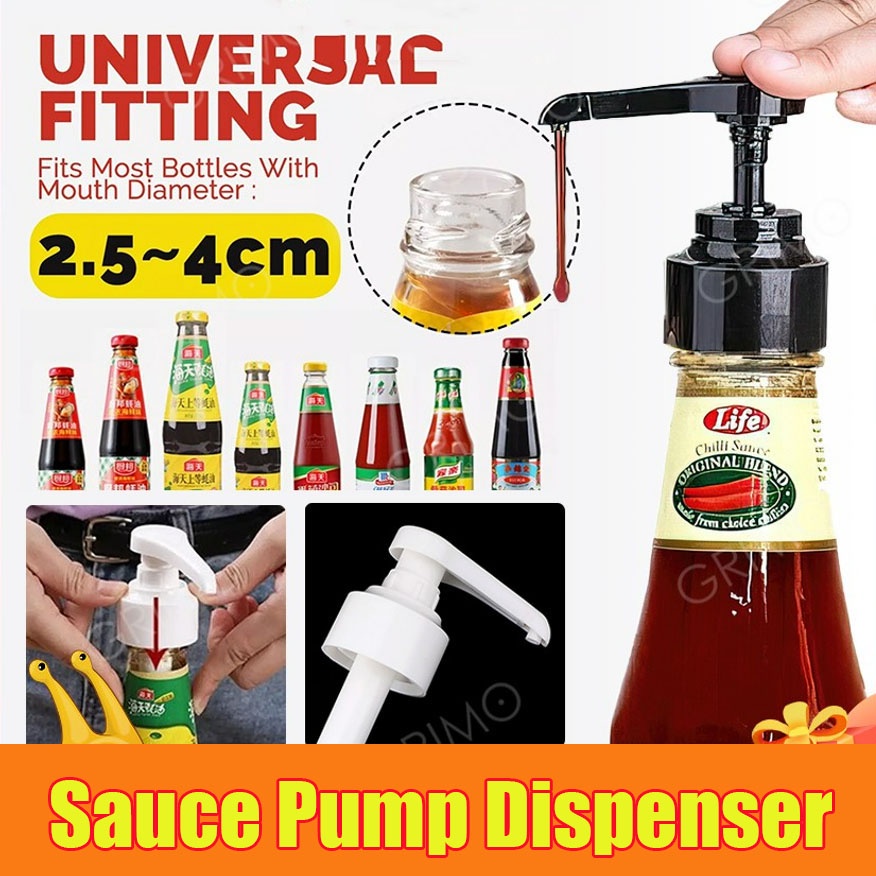 Cod Bottle Pump Pressure Nozzle Household Sauce Pump Dispenser Kitchen