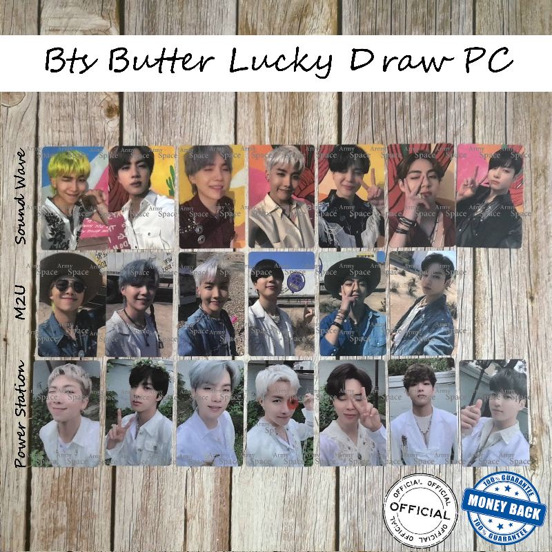 OFFICIAL BTS BUTTER LUCKY DRAW PC PHOTOCARD SOUNDWAVE M2U POWERSTATION