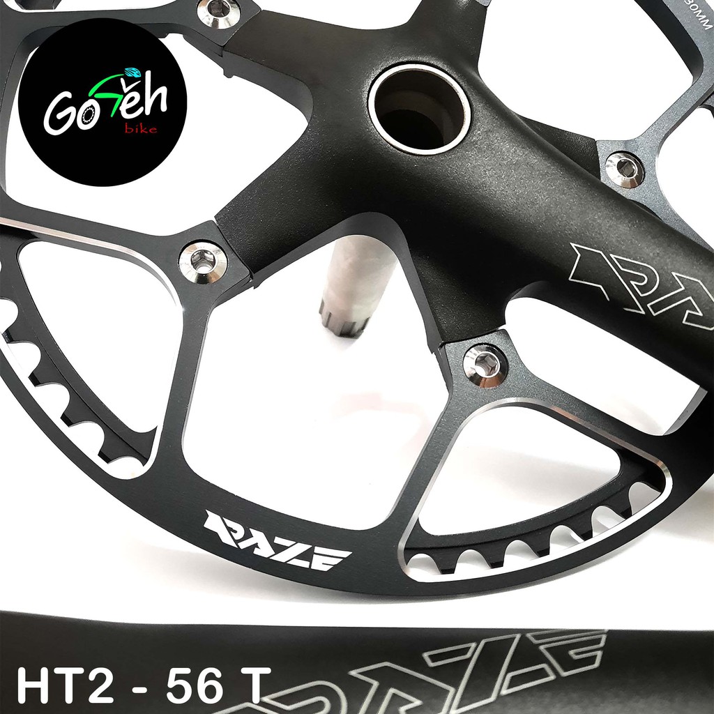 Crankset Raze Pro Ht2 Hollowtech 2 56t Bcd130 Al Folding Bike Black