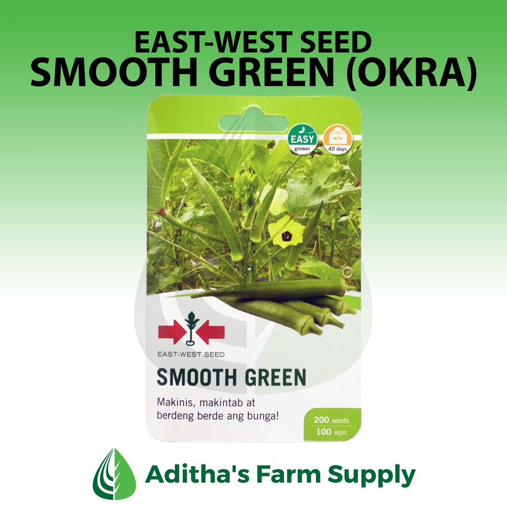 East West Seed Smooth Green Okra Lady Finger Shopee Philippines