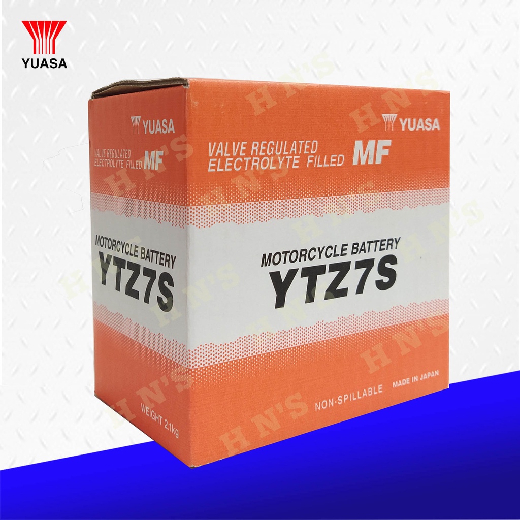 Yuasa YTZ7S Maintenance Free Motorcycle Battery Made In Japan